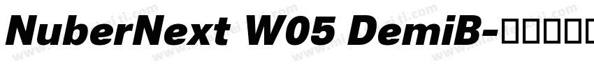NuberNext W05 DemiB字体转换